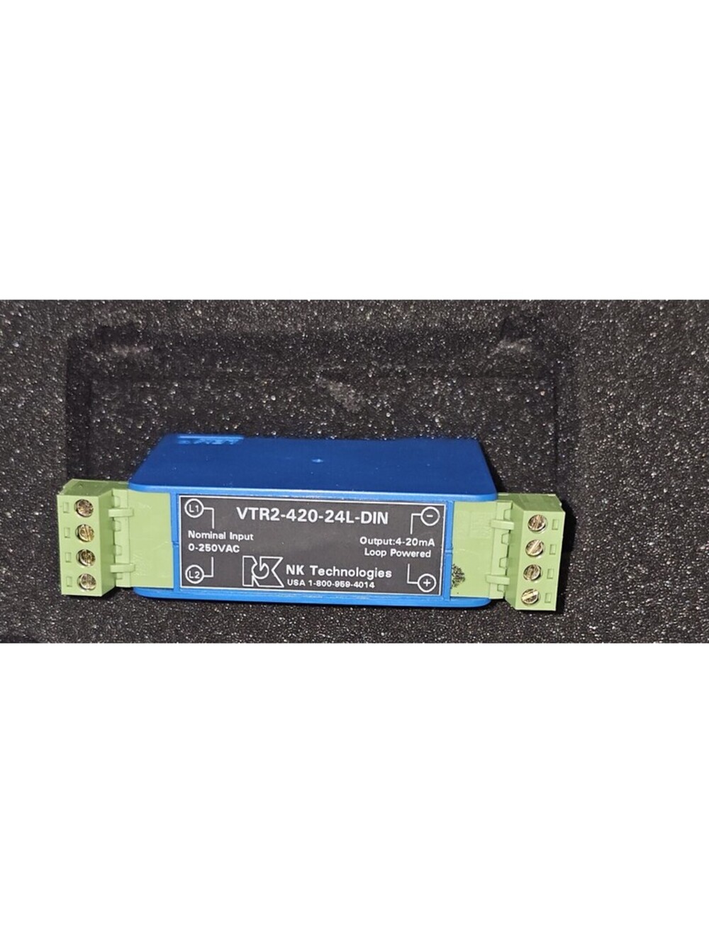 NK TECHNOLOGIES VTR2-420-24L-DIN True RMS AC Voltage Transducer Open Box